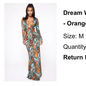 Fashion Nova Dress “customized to midi dress”